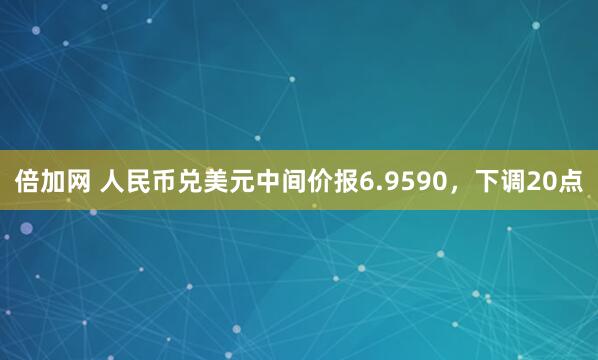 倍加网 人民币兑美元中间价报6.9590，下调20点
